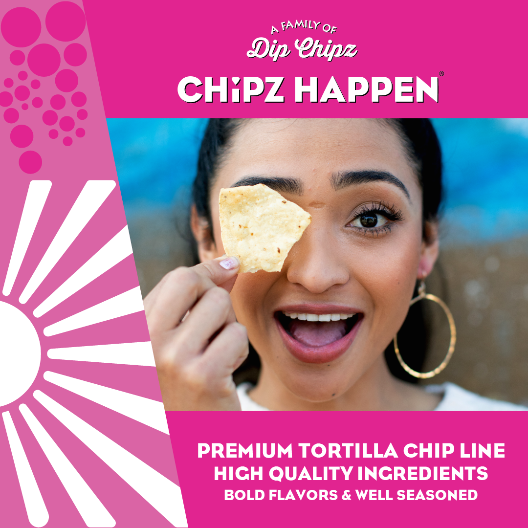 Cheeze-ee Nacho Tortilla Chipz - 4 Pack of 8oz  Family Snack bag
