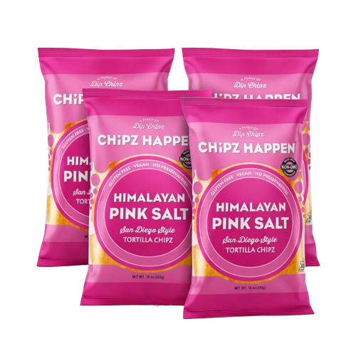 Himalayan Pink Salt Tortilla Chipz - 4 Pack of 10oz  Family Bag